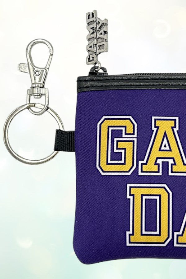 PURPLE GAME DAY COIN PURSE