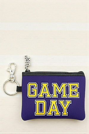 PURPLE GAME DAY COIN PURSE