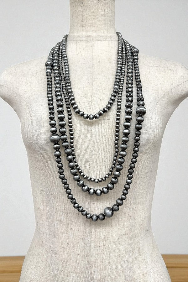 WESTERN NAVAJO PEARL LAYERED NECKLACE