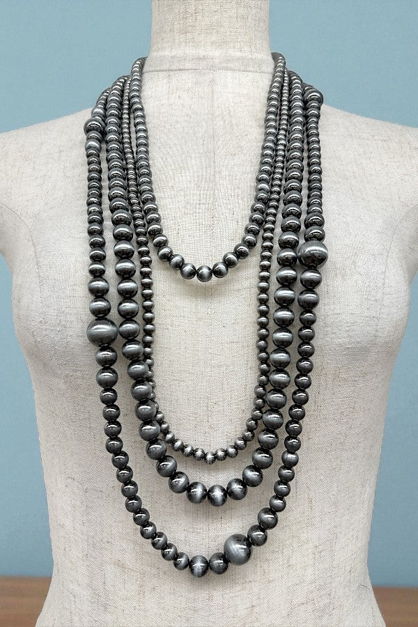 WESTERN NAVAJO PEARL LAYERED NECKLACE