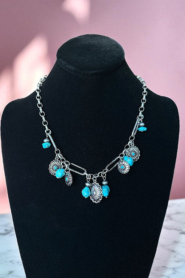 TQ GEM ACCENT WESTERN THEME LAYERED NECKLACE