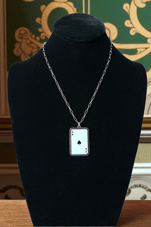 ACE OF SPADES PENDANT NECKLACE