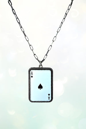 ACE OF SPADES PENDANT NECKLACE