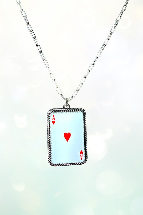 ACE OF HEARTS PENDANT NECKLACE