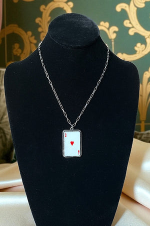 ACE OF HEARTS PENDANT NECKLACE