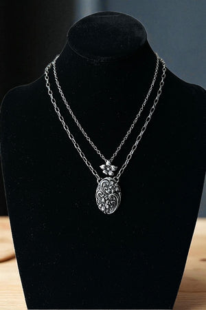 WESTERN LAYERED FLOWER CONCHO NECKLACE SET