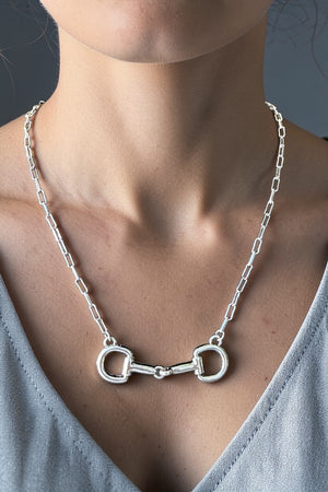 WESTERN SNAFFLE BIT CHAIN NECKLACE