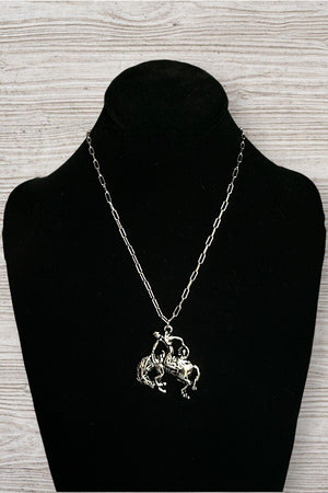 WESTERN HORSE RIDING PENDANT CHAIN NECKLACE