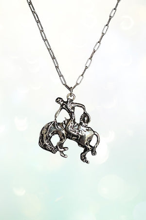 WESTERN HORSE RIDING PENDANT CHAIN NECKLACE