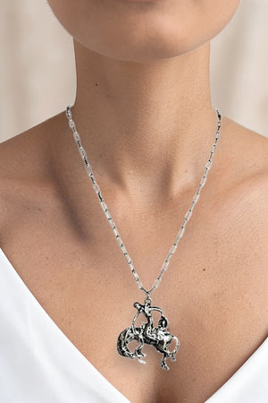 WESTERN HORSE RIDING PENDANT CHAIN NECKLACE