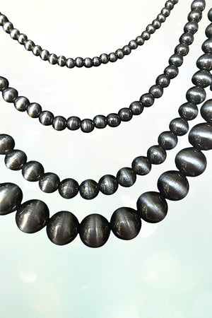 WESTERN NAVAJO PEARL 4 LAYER STATEMENT NECKLACE