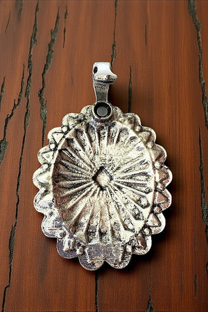 WESTERN CONCHO PENDANT EARRING SET