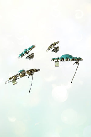WESTERN TQ GEMSTONE CONCHO MIX PIN SET