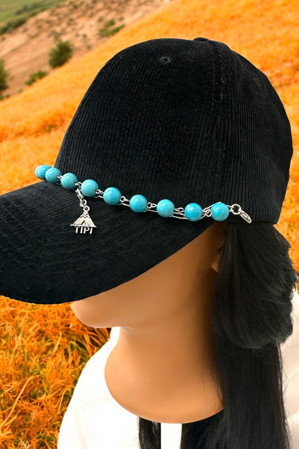 WESTERN GEMSTONE BALL TRUCKER HAT CHAIN