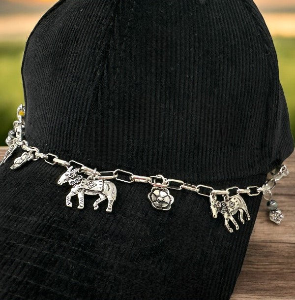 WESTERN DONKEY CHARM TRUCKER HAT CHAIN