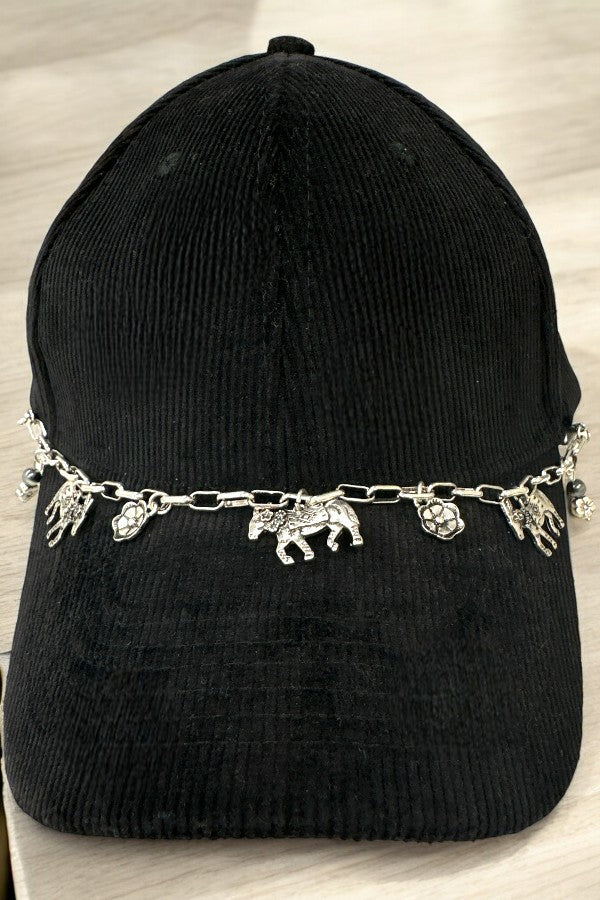 WESTERN DONKEY CHARM TRUCKER HAT CHAIN