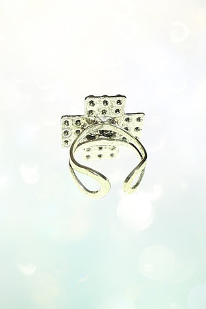 WESTERN CROSS BUBBLE PLATE CUFF RING