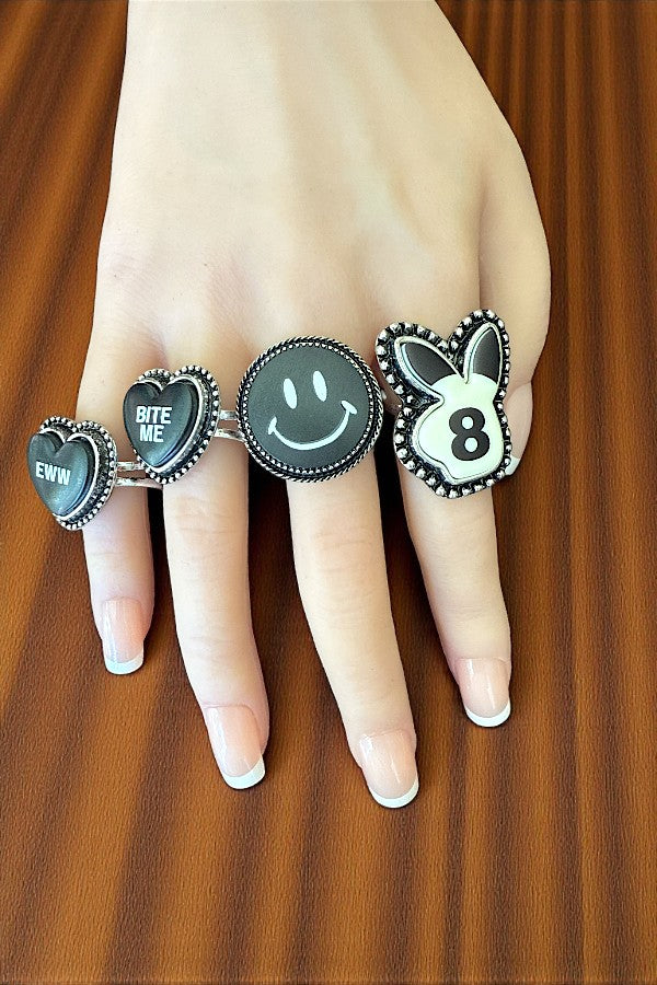 MIX THEME 4 CUFF RING SET