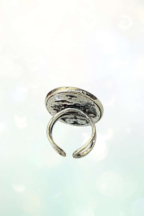 WESTERN STANDING HORSE ENGRAVED CUFF RING