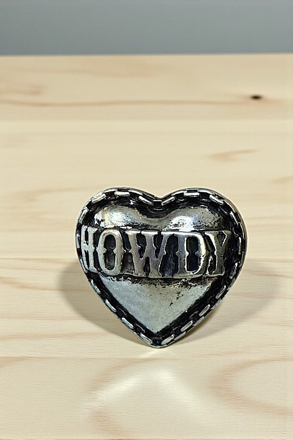 WESTERN HEART HOWDY CUFF RING