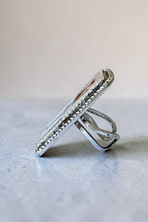 WESTERN VINTAGE LOOK JOKER CARD STATEMENT CUFF RING