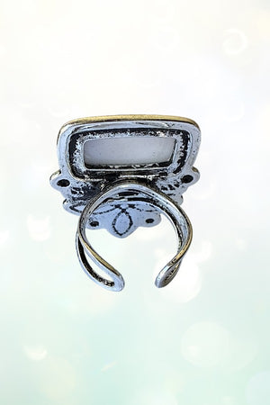 WESTERN VINTAGE LOOK COWBOY KILLER BOOT STITCH CUFF RING