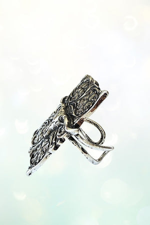WESTERN ENGRAVED STEERHEAD PLATE CUFF RING