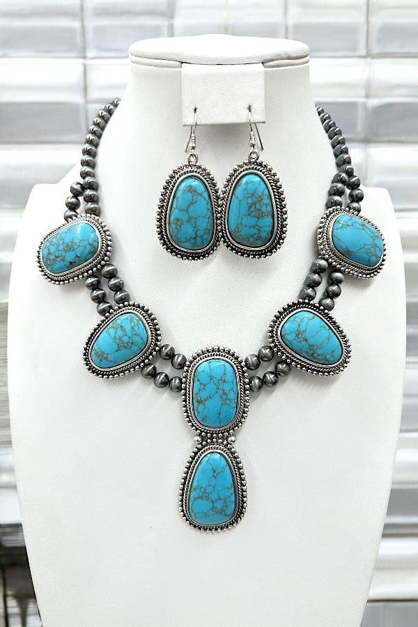 Squash Blossom Short Necklace Set