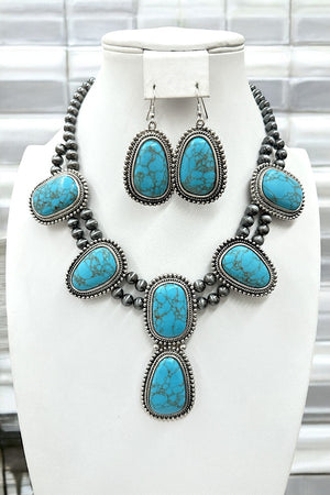 Squash Blossom Short Necklace Set