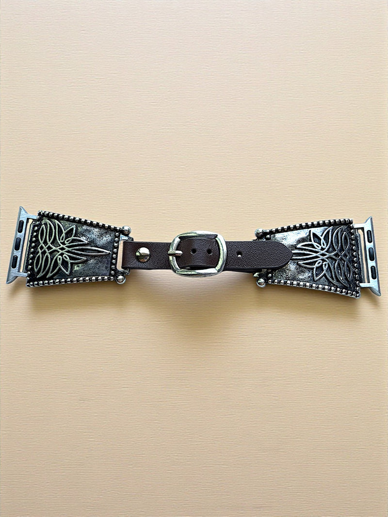 WESTERN BLUE BELL ETCHED APPLE WATCH BAND