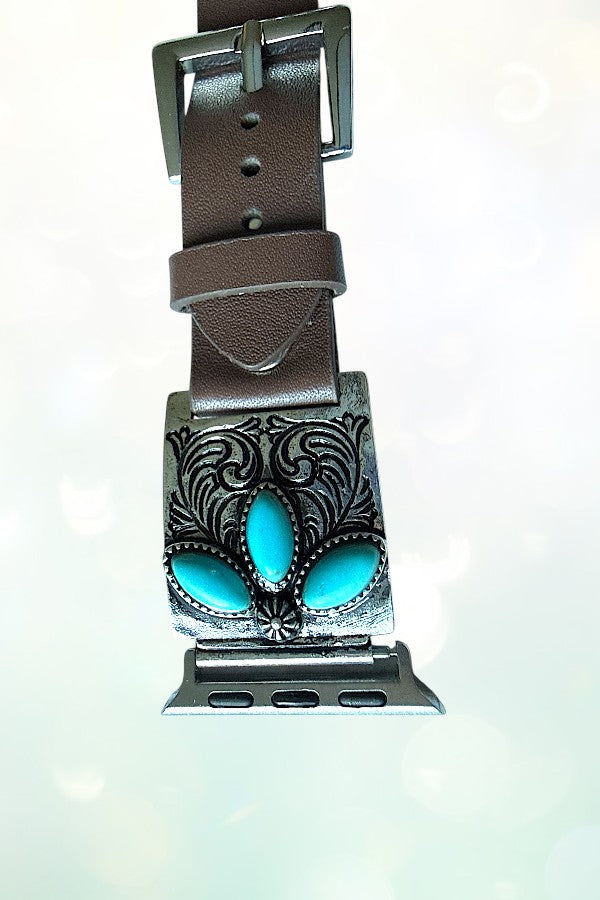 WESTERN TQ ETCHED RECTANGLE APPLE WATCHBAND