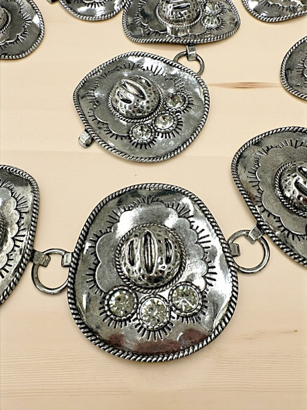 WESTERN CRYSTAL COWBOY HAT LINK BELT