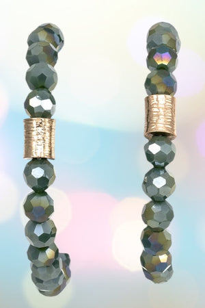 FACETED GLASS BEAD BRACELET