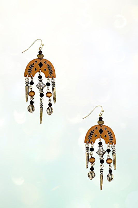 DANGLING ORNATE BOHO CHIC EARRING