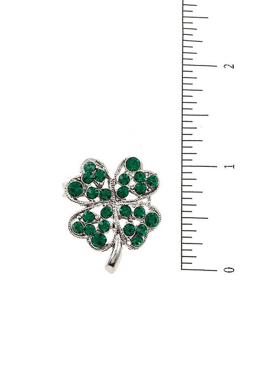 ST PATRICK CLOVER BROOCH