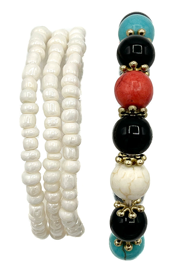 Multi Gemstone Bead Bracelet