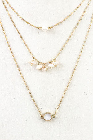 PEARL LAYERED PENDANT NECKLACE