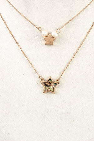 FRESHWATER PEARL STAR PENDANT NECKLACE