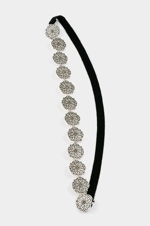 Floral Metal Link Hair Band