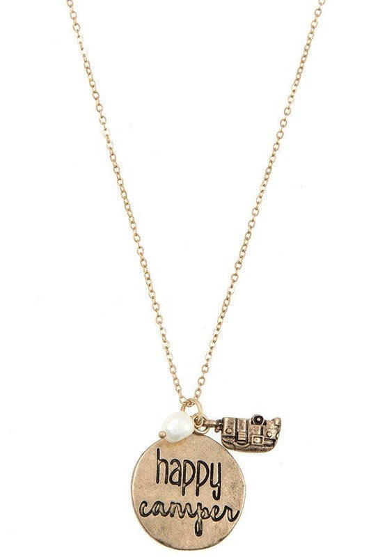 HAPPY CAMPER PENDANT NECKLACE SET