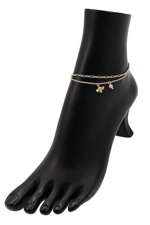 SEMI PRECIOUS BEE ACCENT ANKLET