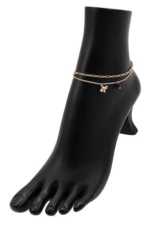 SEMI PRECIOUS BEE ACCENT ANKLET