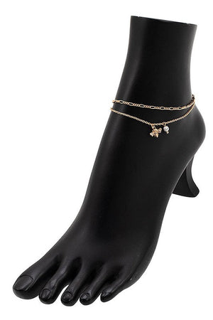 SEMI PRECIOUS BEE ACCENT ANKLET