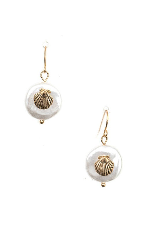 SHELL ACCENT DANGLE EARRING