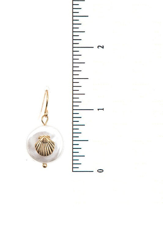 SHELL ACCENT DANGLE EARRING
