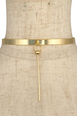 Bar Drop Pendant Metal choker Necklace
