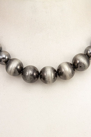 CHUNKY BALL BEAD COLLAR NECKLACE SET