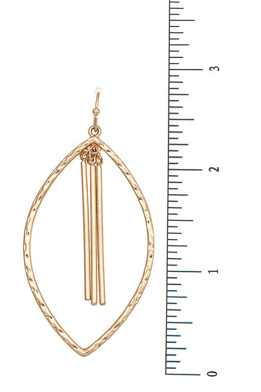 MARQUISE BAR LINK DROP EARRING