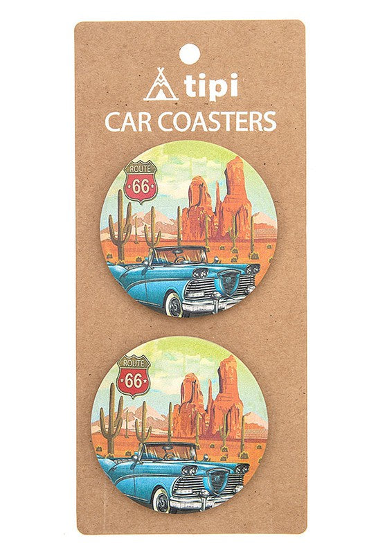 ROUTE 66 PRINT CAR CAOSTERS