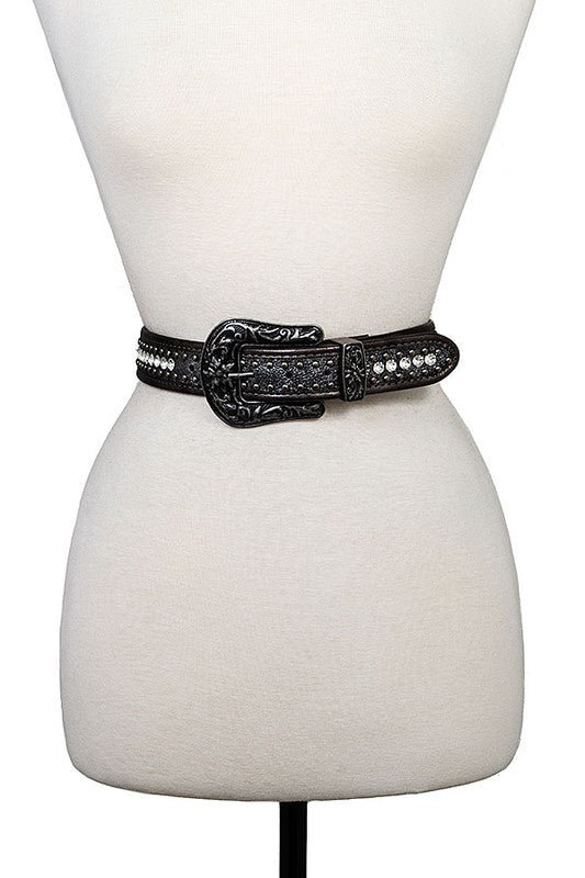 GEM STUD PAVE DETAIL ACCENT BELT